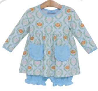 Trotter Street Pumpkin Patch Bloomer Set