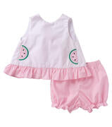 Watermelon Ruffle bow back Bloomer Set