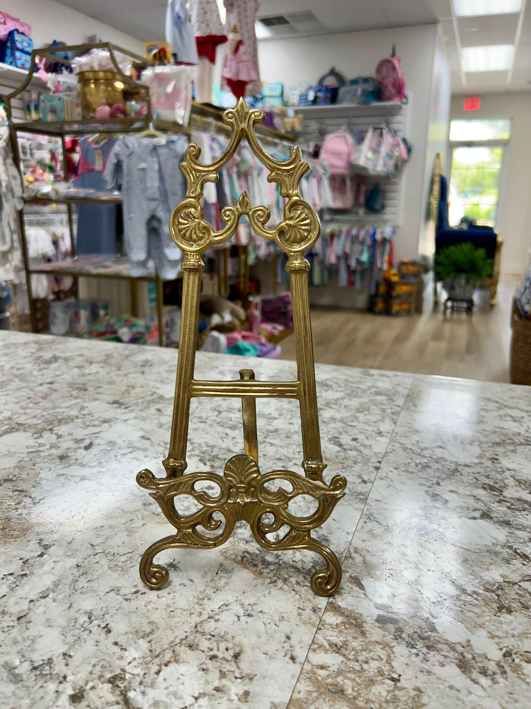 Vintage Brass Easel 11.5 inches Tall-Local Pick up only