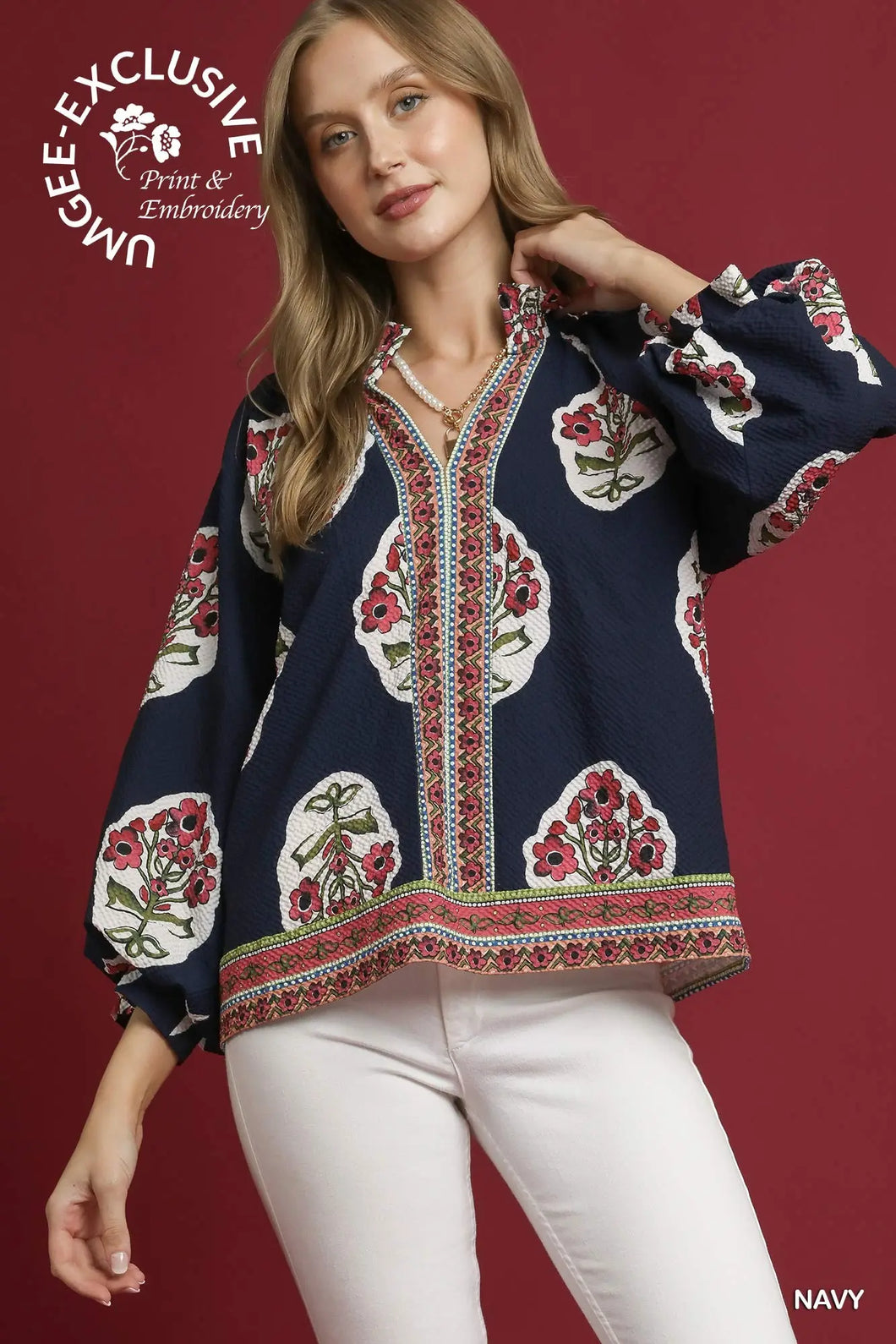 Navy Winfield top