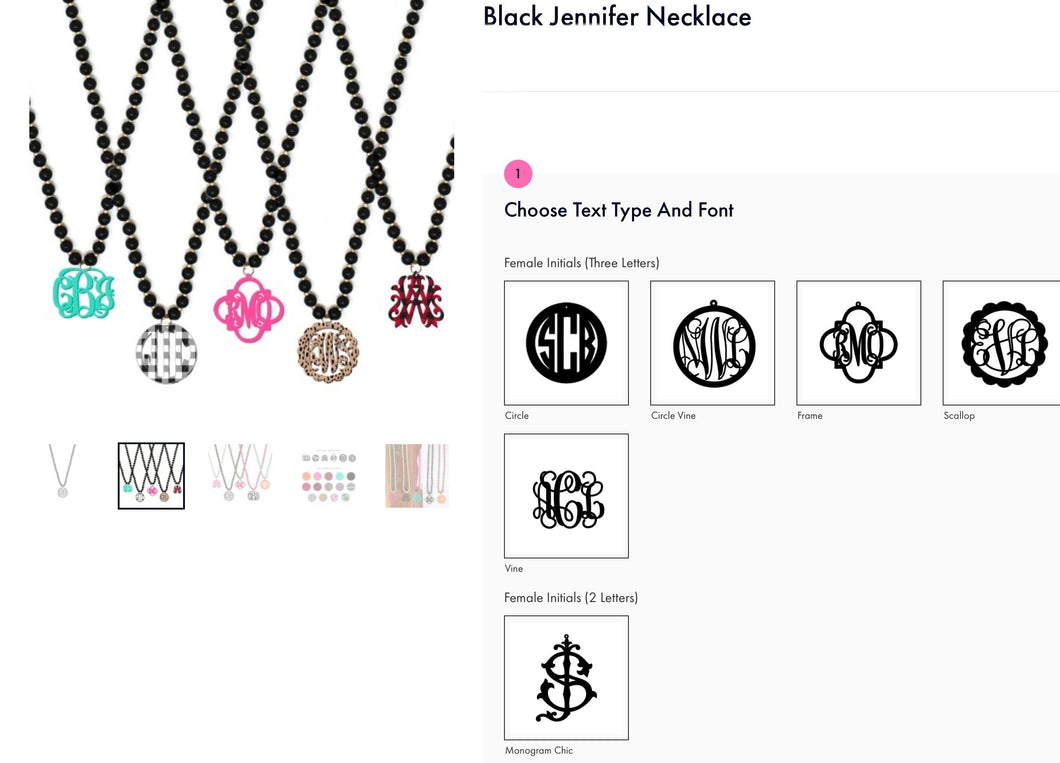 Monogram Jennifer necklace