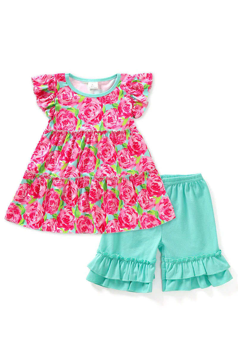 Pink Floral Collection Girls Set