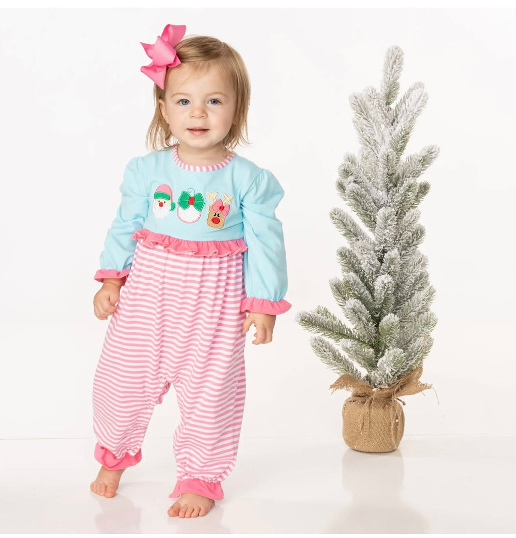 Holiday Trio Ruffle Romper