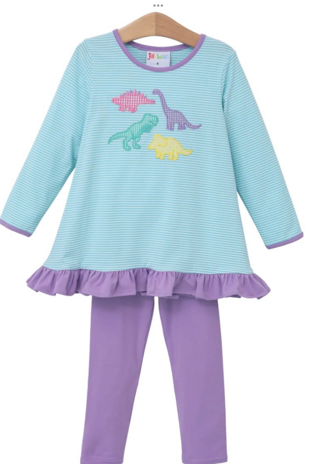 Dinosaur Applique Ruffle Pant Set