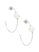 Load image into Gallery viewer, Double Pearl Hoop Earring: GD/PRL
