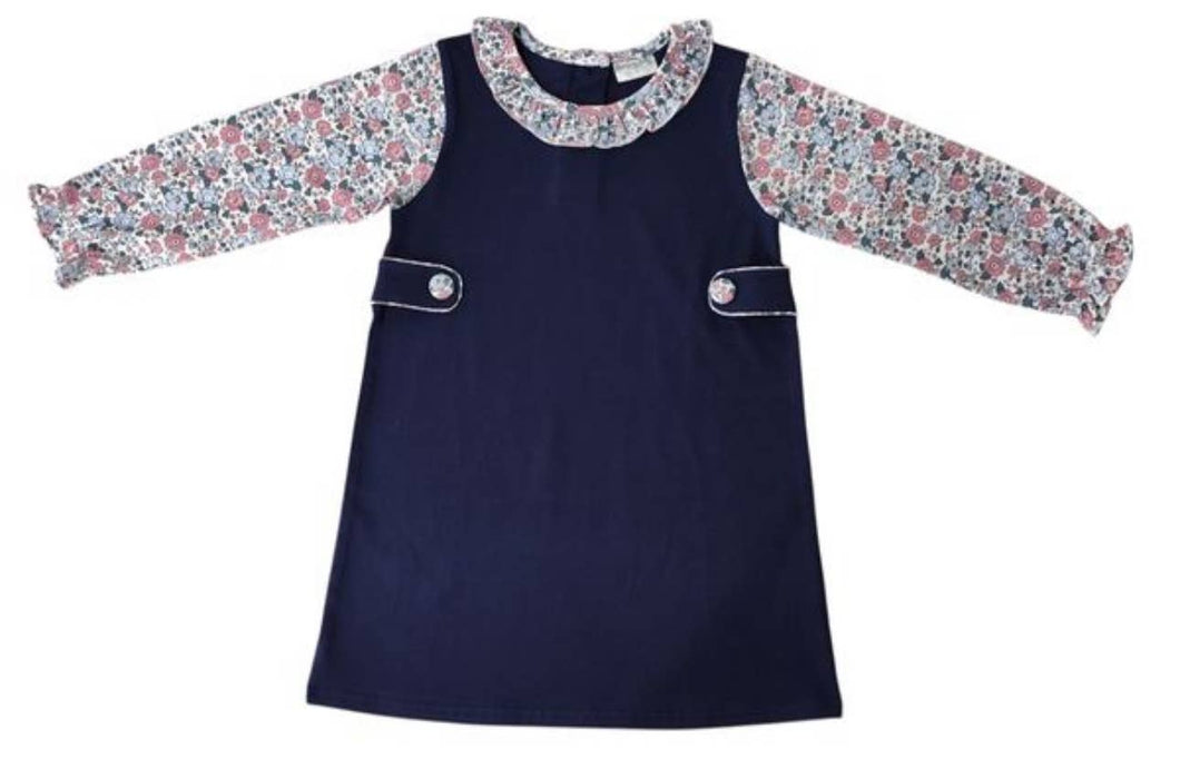 Navy Floral Dress