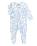 Coastal treasure baby boys footed one piece pajama, by RuffleButts￼