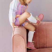 Load image into Gallery viewer, White Fancy Lace Top Knee High Socks: 1.5-3 YEARS
