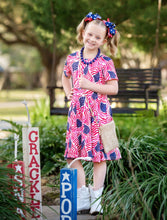 Load image into Gallery viewer, American Flags Collage Twirl Dress
