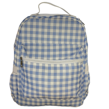 Load image into Gallery viewer, Blue Gingham Backpack
