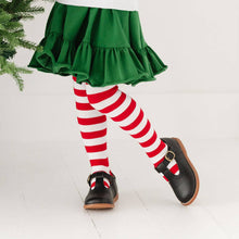 Load image into Gallery viewer, Peppermint Stripe Knit Tights: 3-4 YEARS
