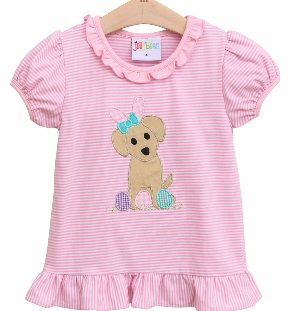 Easter Dog Ruffle Shirt