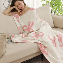 Load image into Gallery viewer, Adult ribbon pattern Throw Blanket : Pink
