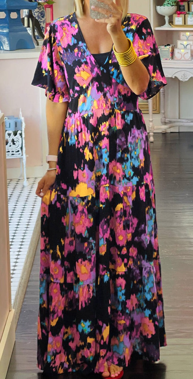 Casey V neck Maxi dress