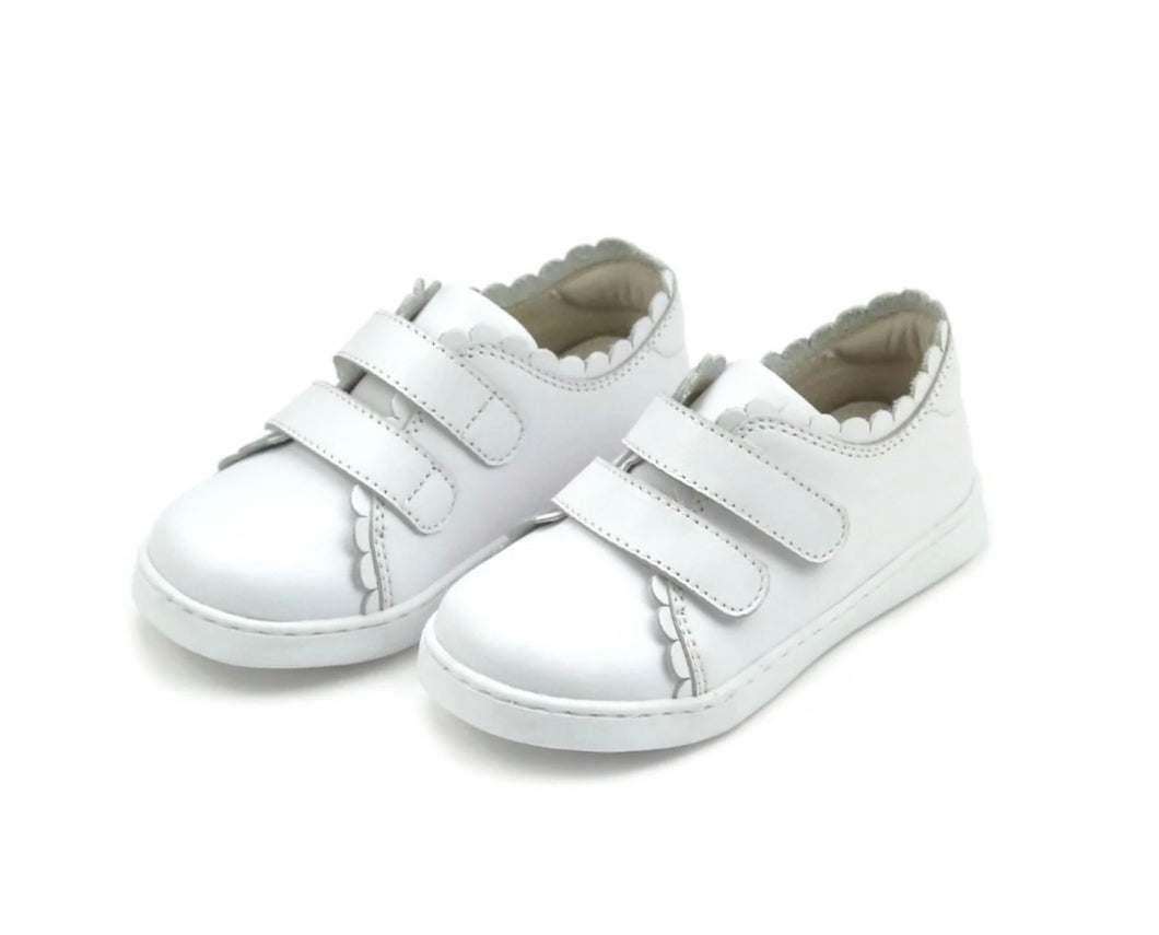 Caroline Scalloped white sneaker by L’amour