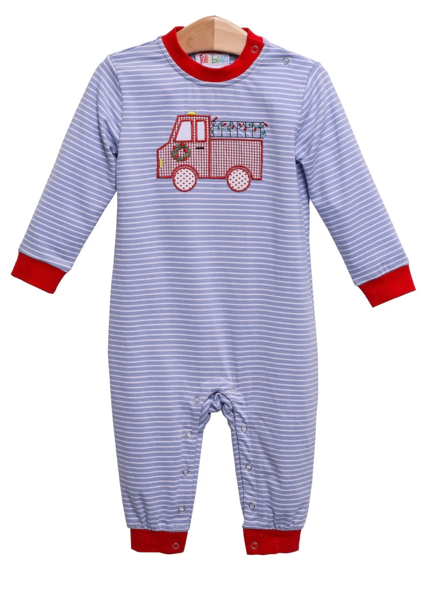 Christmas Firetruck Romper