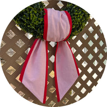 Load image into Gallery viewer, Two Color Linen Sash- Pink, Red, White: 54 inch / Red and pink
