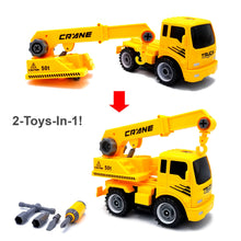 Load image into Gallery viewer, Crane - Take-Apart-Put-Together/2-Toys-In-1 Truck Toy
