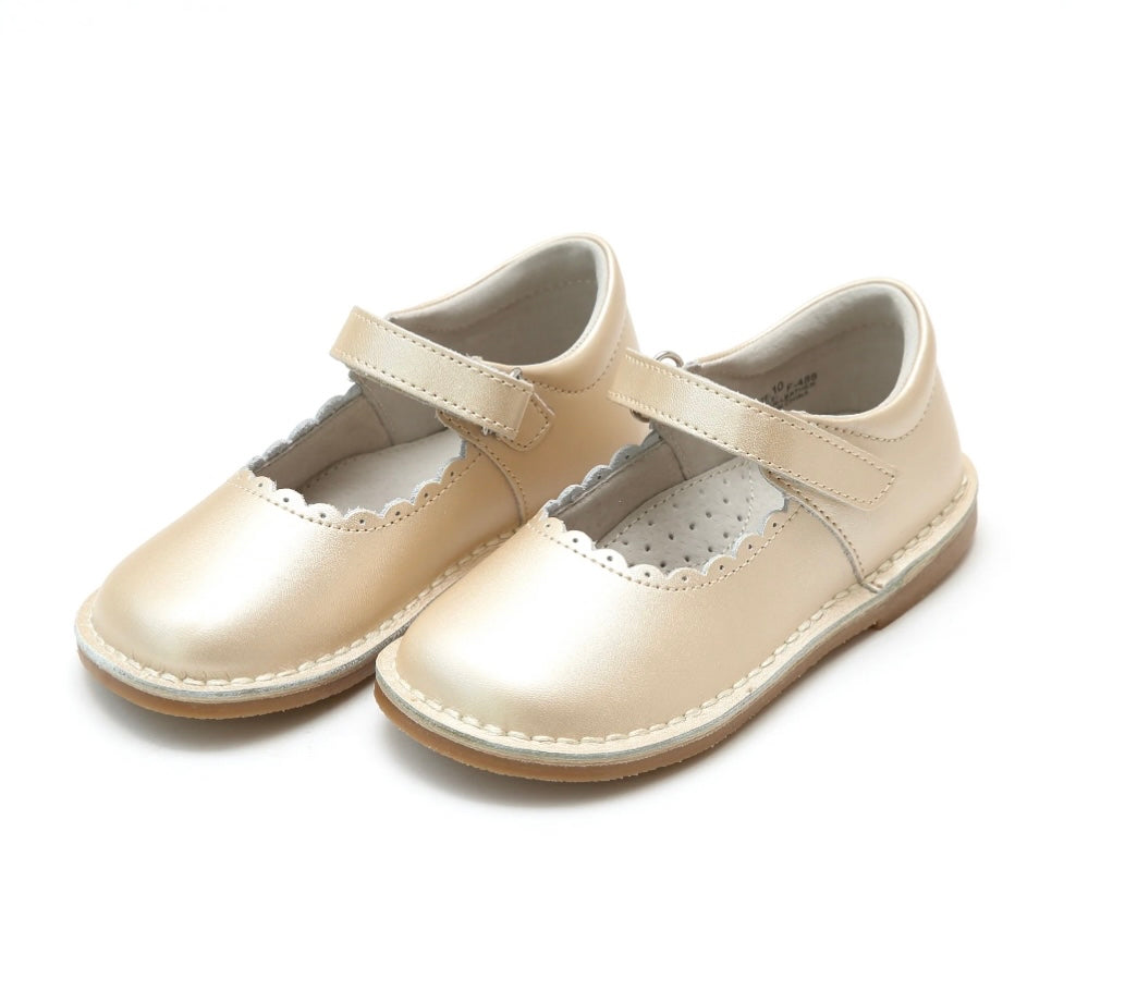 Caitlin Scalloped Mary Jane Champagne by L’amour