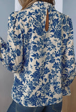 Load image into Gallery viewer, Floral Print Keyhole back blouse-pre order not in store until mid october
