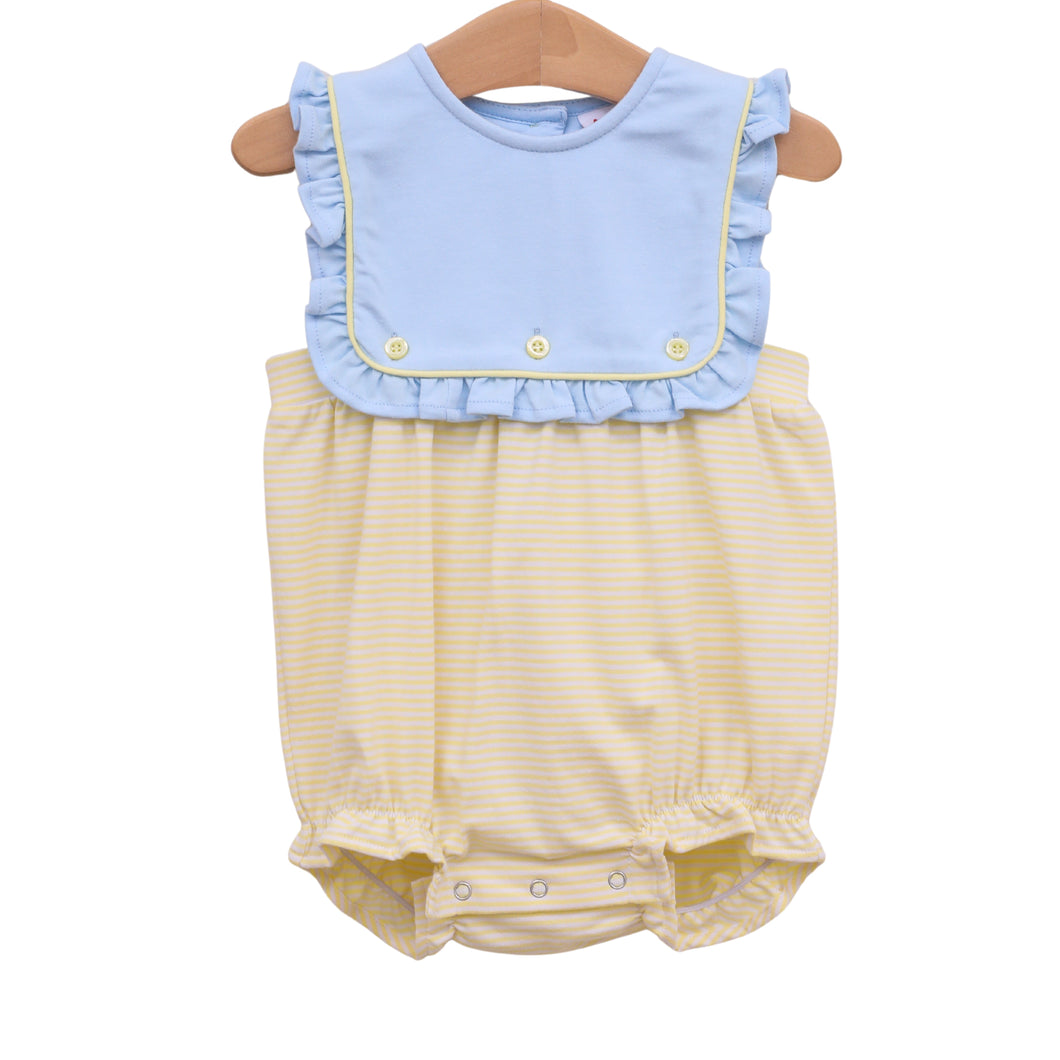 Amelia Bubble- Light Blue/Yellow Stripe