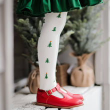 Load image into Gallery viewer, Christmas Tree Knit Tights: 6-12 MONTHS
