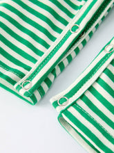 Load image into Gallery viewer, Christmas Tree Smocked Green Stripe Baby Boy Romper
