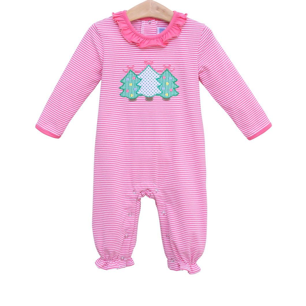 Christmas Tree Ruffle Romper by Trotter Street kids