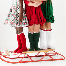 Load image into Gallery viewer, Fancy Christmas Knee High Socks 3-Pack: 0-6 MONTHS
