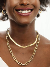 Load image into Gallery viewer, Single Strand Snake Chain Collar Necklace: GLD
