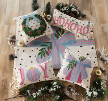 Load image into Gallery viewer, Spotted Holiday Wreath Hook Pillow
