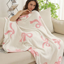 Load image into Gallery viewer, Adult ribbon pattern Throw Blanket : Pink
