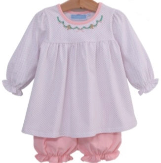 Trotter Street Gingerbread Embroidery Bloomer Set