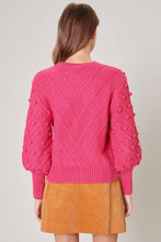 Load image into Gallery viewer, Shake Your Pom Pom Sweater: Fuchsia
