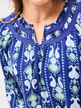 Load image into Gallery viewer, Janelle Top | Ikat Stripe Navy
