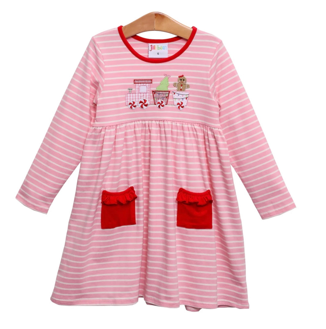 Jolly Train ruffle Dress by jellybean