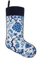 Load image into Gallery viewer, Chinoiserie Flowers Embroidered Needlepoint Stocking
