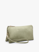 Load image into Gallery viewer, M013 Riley Monogrammable 3 Compartment Crossbody/Wristlet: Saddle
