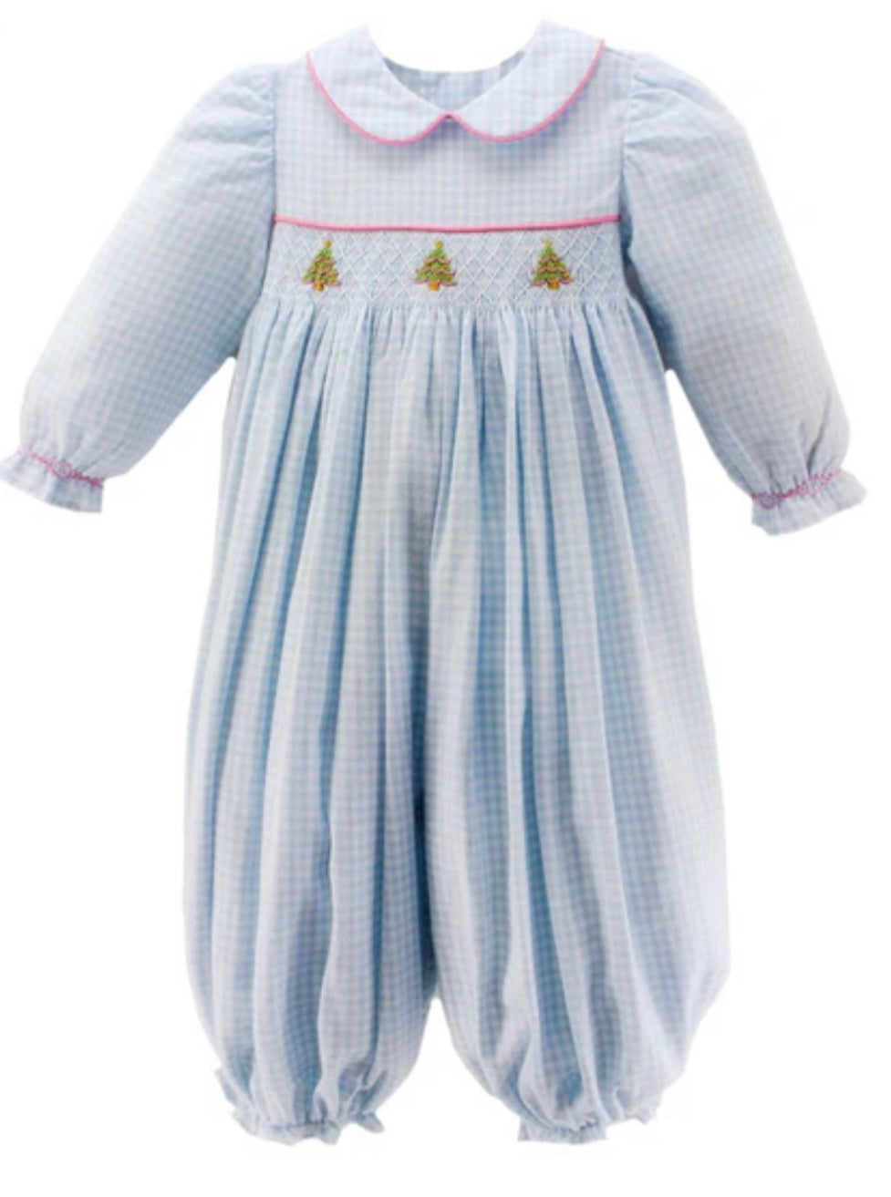 Christmas Tilbury Bubble in Light blue Check by Zuccini Kids