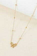 Load image into Gallery viewer, LDC Bowknot Pendant Choker Necklace: Gold
