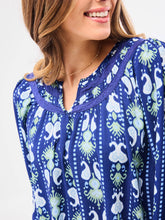 Load image into Gallery viewer, Janelle Top | Ikat Stripe Navy
