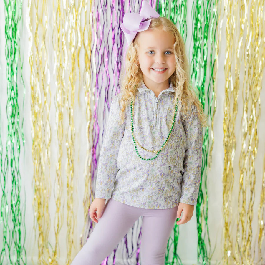 Mardi Gras Bow Pullover Set by Jellybean
