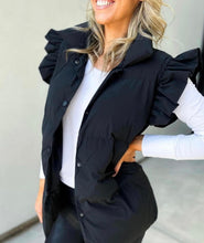 Load image into Gallery viewer, Casual ruffle sleeve cotton vest

