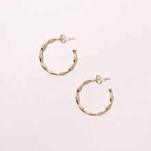 Load image into Gallery viewer, 14K Gold-Dipped Textured Post Earring
