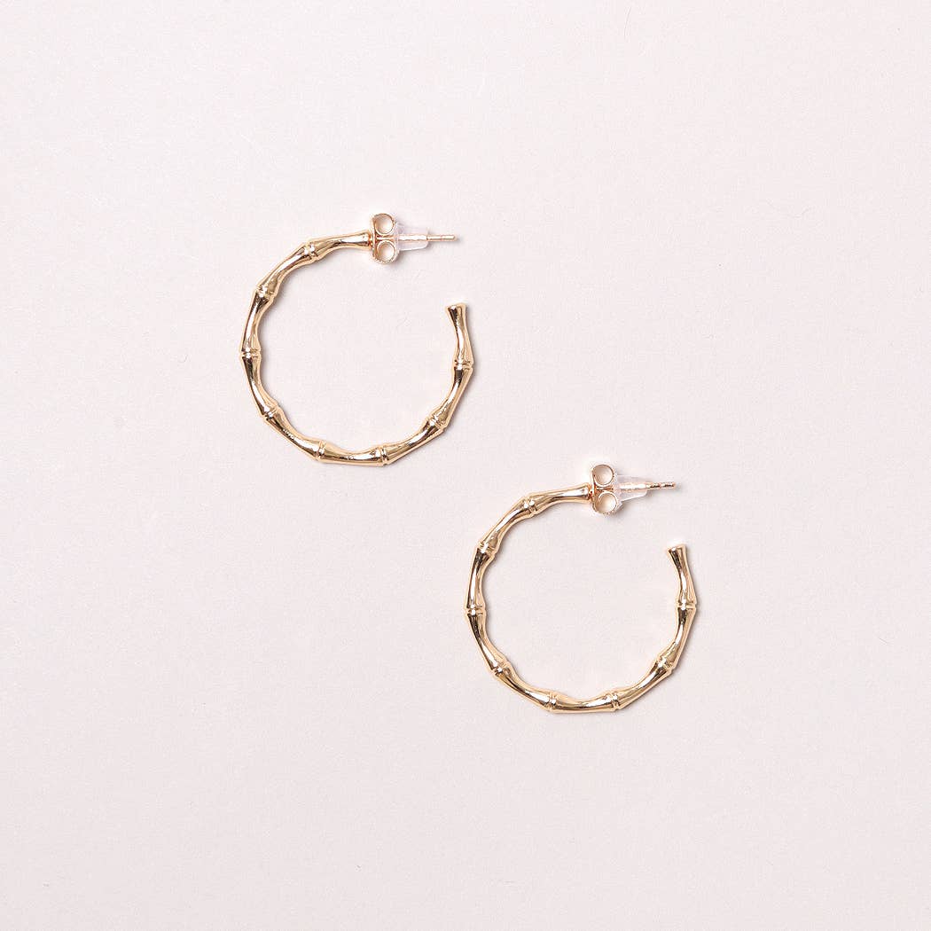 14K Gold-Dipped Textured Post Earring