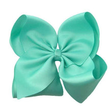 Load image into Gallery viewer, 6 inch Solid Grosgrain Bow/French Barrette: Green / 6 Inch
