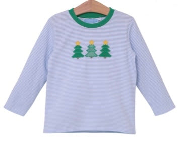 Trotter Street Christmas Tree Appliqué Shirt