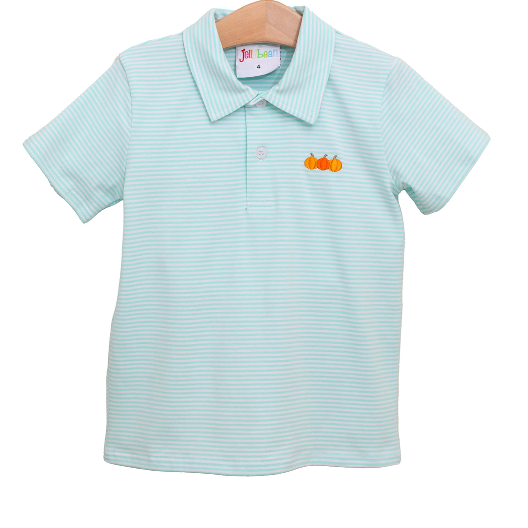 Mini embroidery pumpkin polo by jellybean