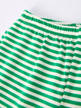 Load image into Gallery viewer, Christmas Tree Smocked Embroidery Green Stripe Boy Set

