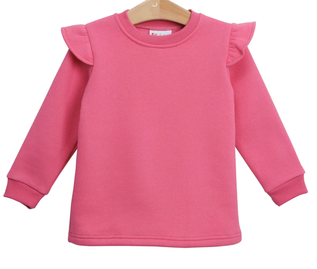 Hot pink Ruffle Sweatshirt size 6